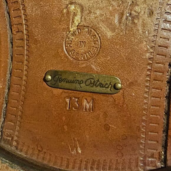 FOSTER RAINEY Men's Black Genuine Ostrich Tassel Loafers - Size 13 - Picture 8 of 9